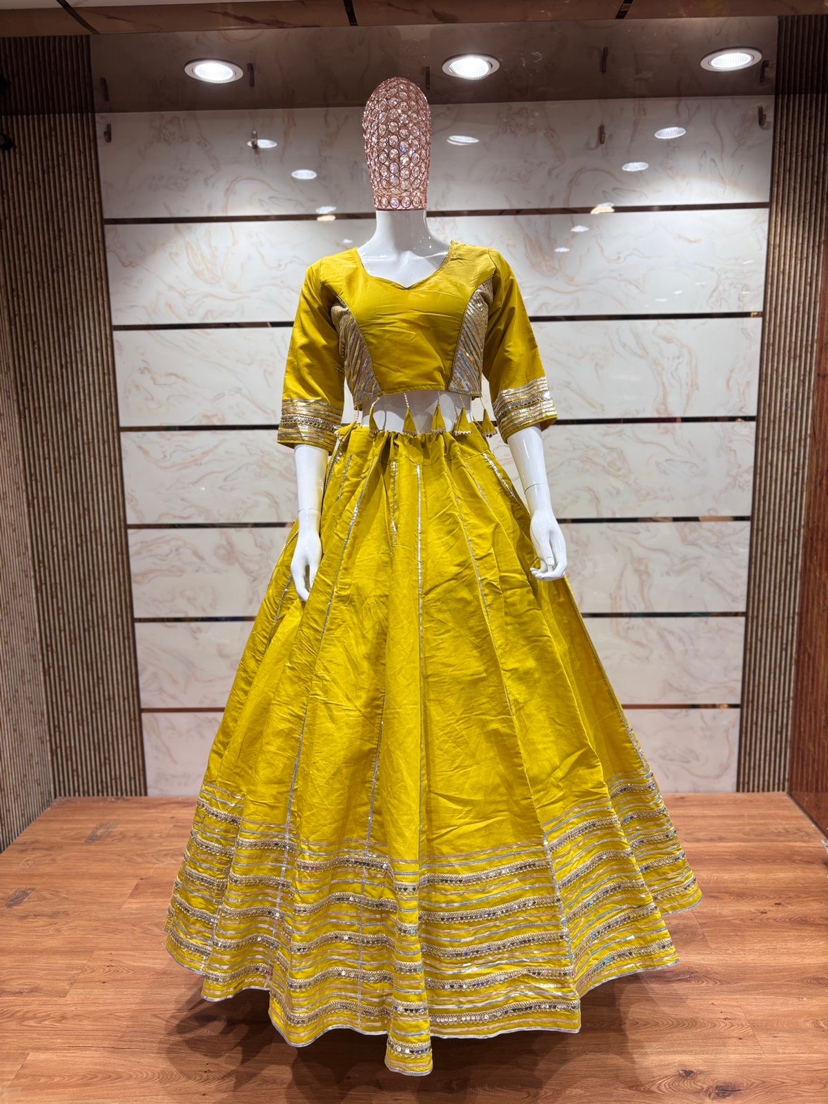 Chandrakala 2-Piece Heavy Roman Silk Set – Gotapatti & Mirror Lace | Ready to Wear