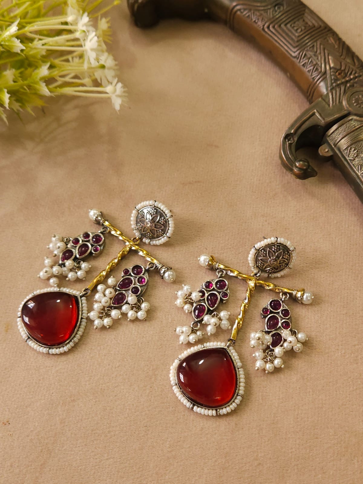 Premium Dual Tone Peacock Monalisa Stone