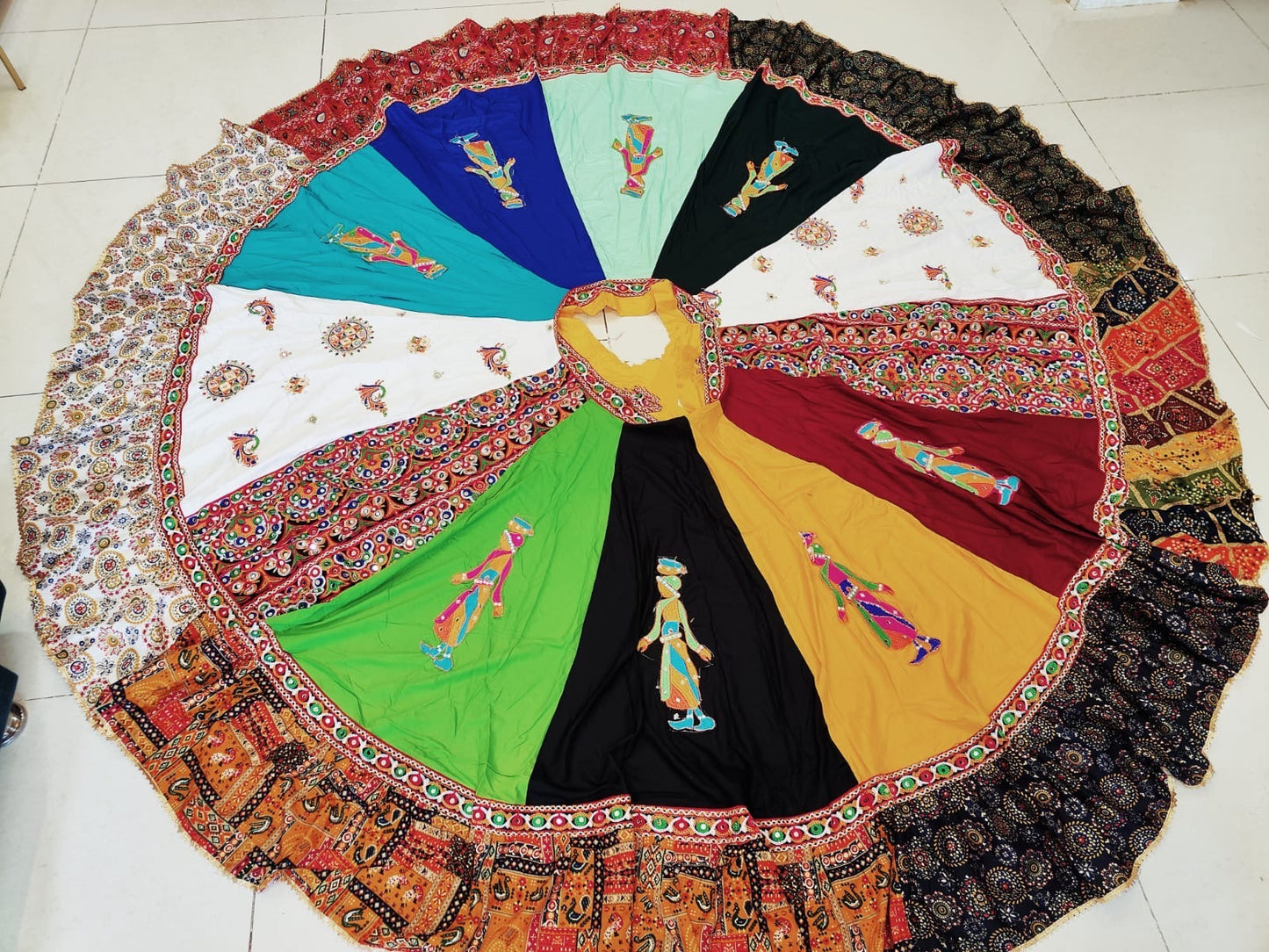 Heavy Rayon Cotton 12-Meter Flair Chaniya Choli with Panihari Patch & Designer Blouse