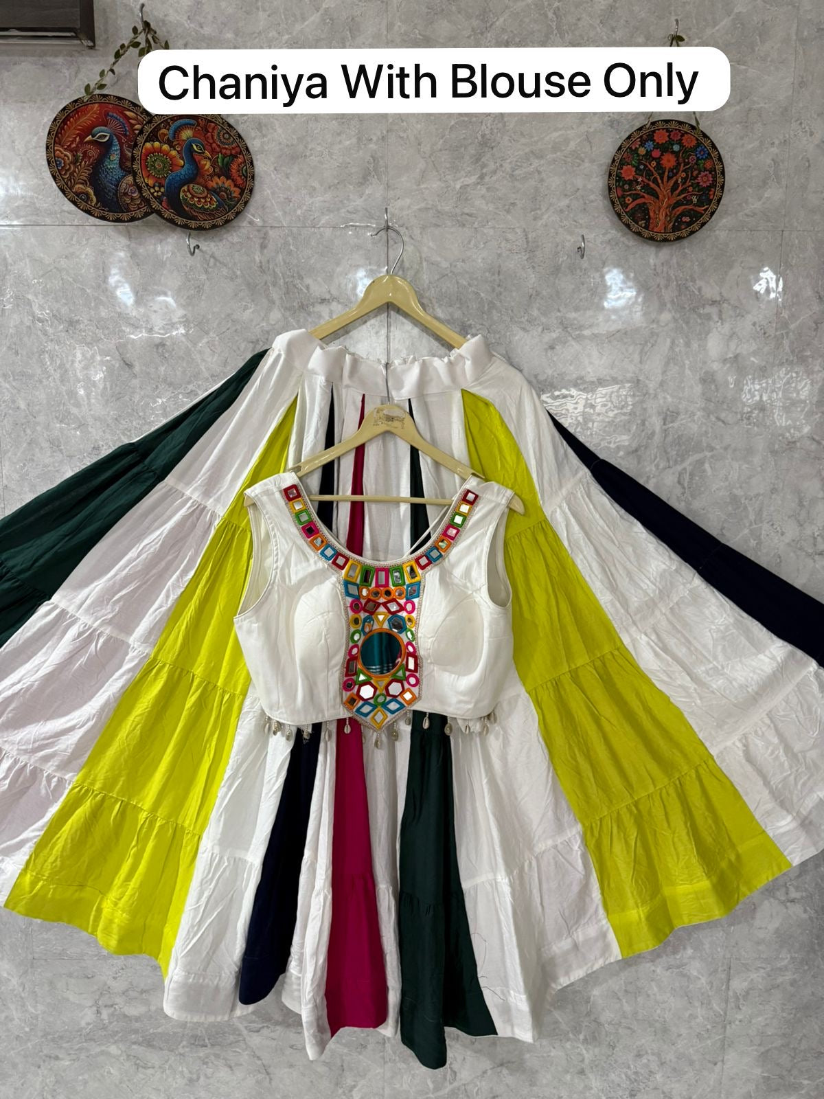 Real Mirror & Kodi Work Rayon Chaniya wit