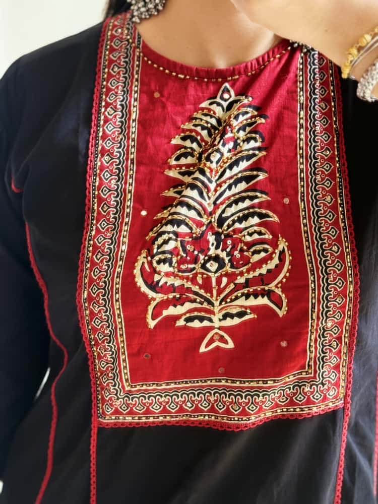 RC Kurtis Exclusive 2468 – Festive Cotton Kurta Set with Handwork & Crochet Detailing