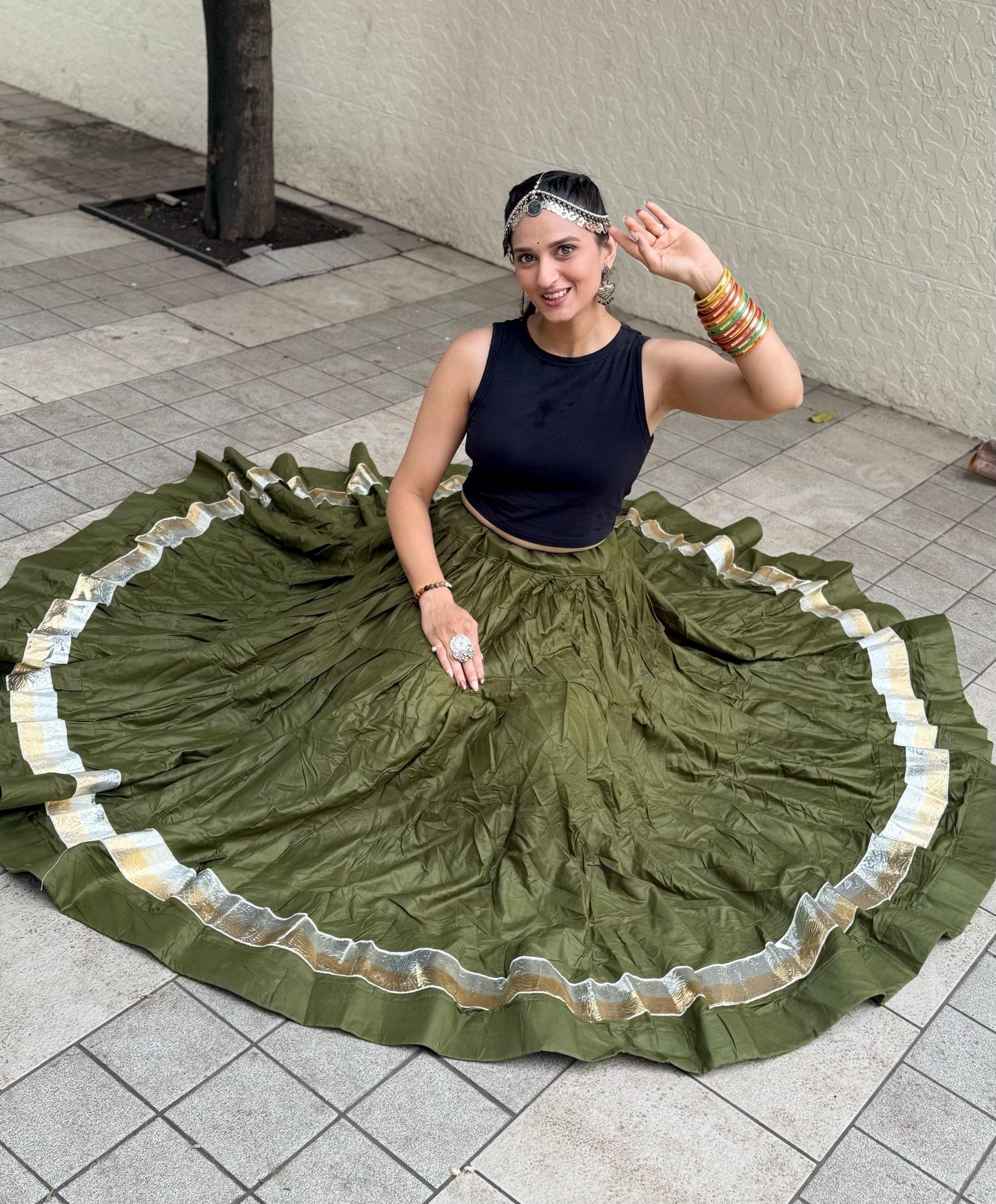 Reyon Cotton Chaniya Choli – Heavy Lapha Lace | 6+ M Flair | Matching Blouse