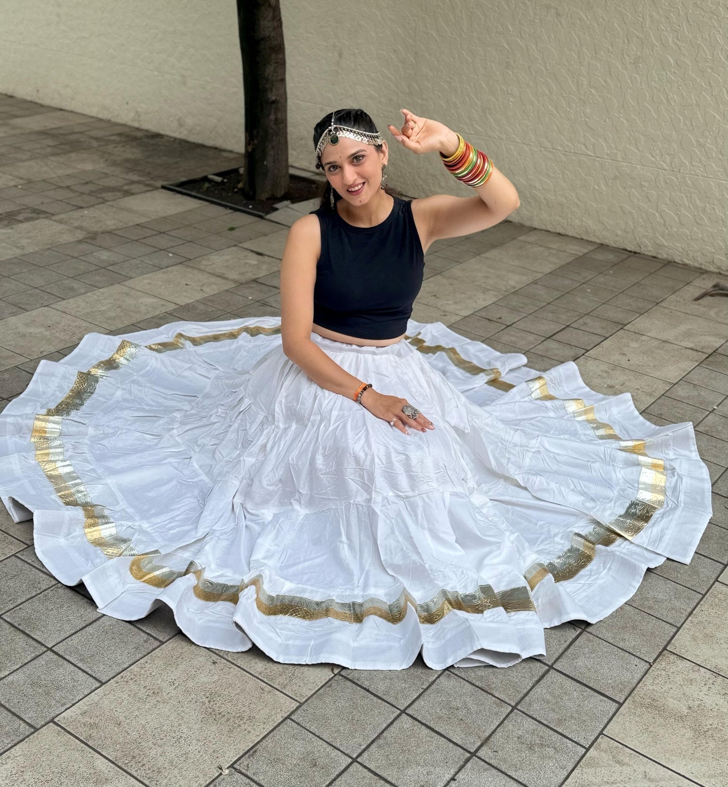 Reyon Cotton Chaniya Choli – Heavy Lapha Lace | 6+ M Flair | Matching Blouse