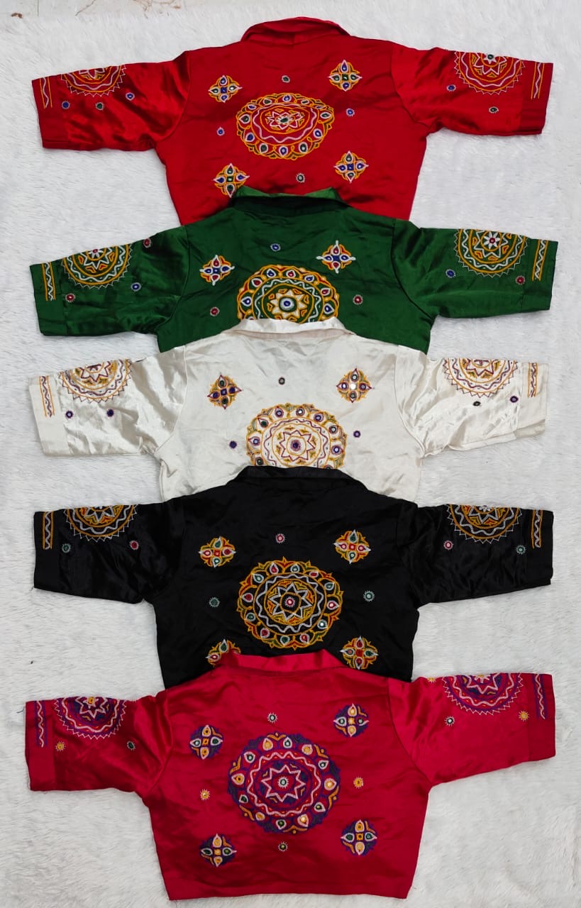 Masru Silk Blouse with Kutchi Ayer Handwork