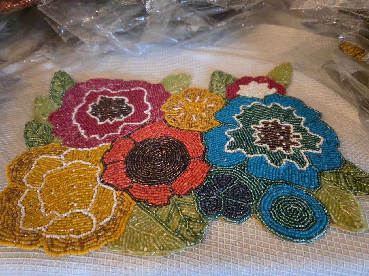 Luxury Beaded Table Mats – Handcrafted Elegant Dining Set