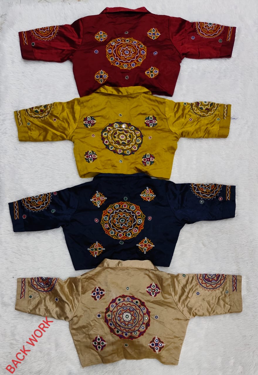 Masru Silk Blouse with Kutchi Ayer Handwork