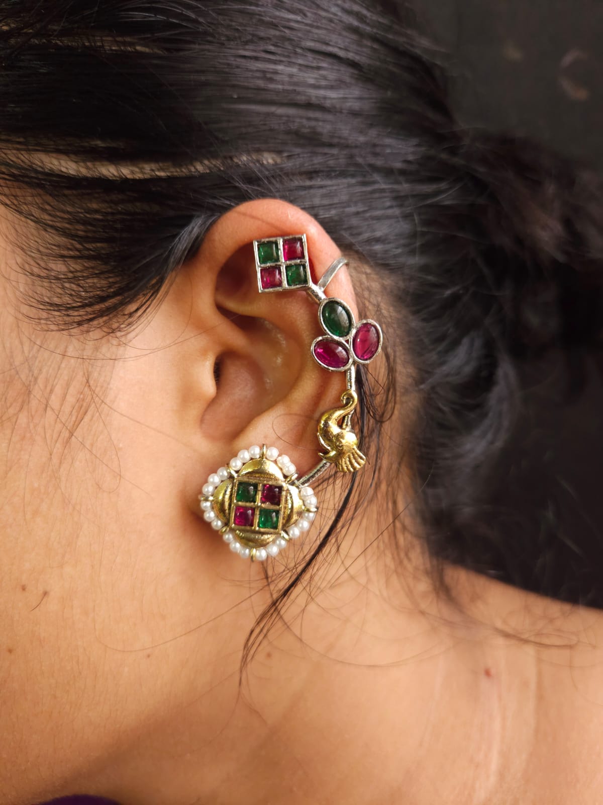 Premium dual tone ear cuffs