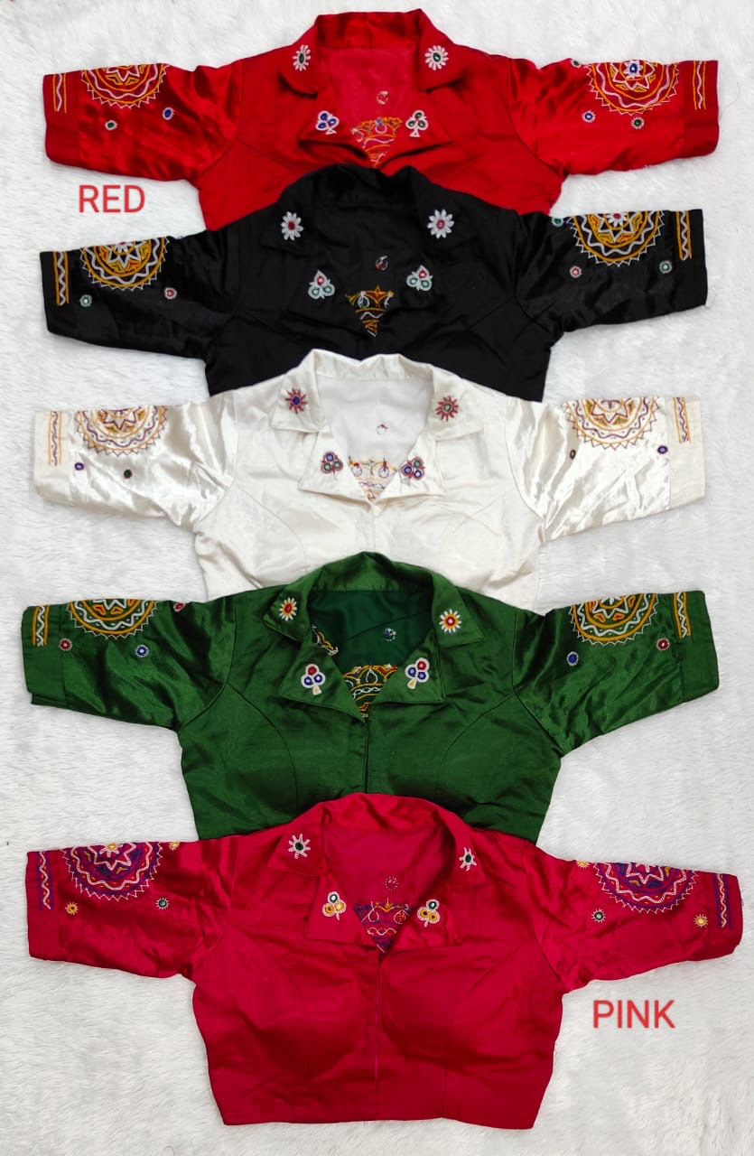 Masru Silk Blouse with Kutchi Ayer Handwork