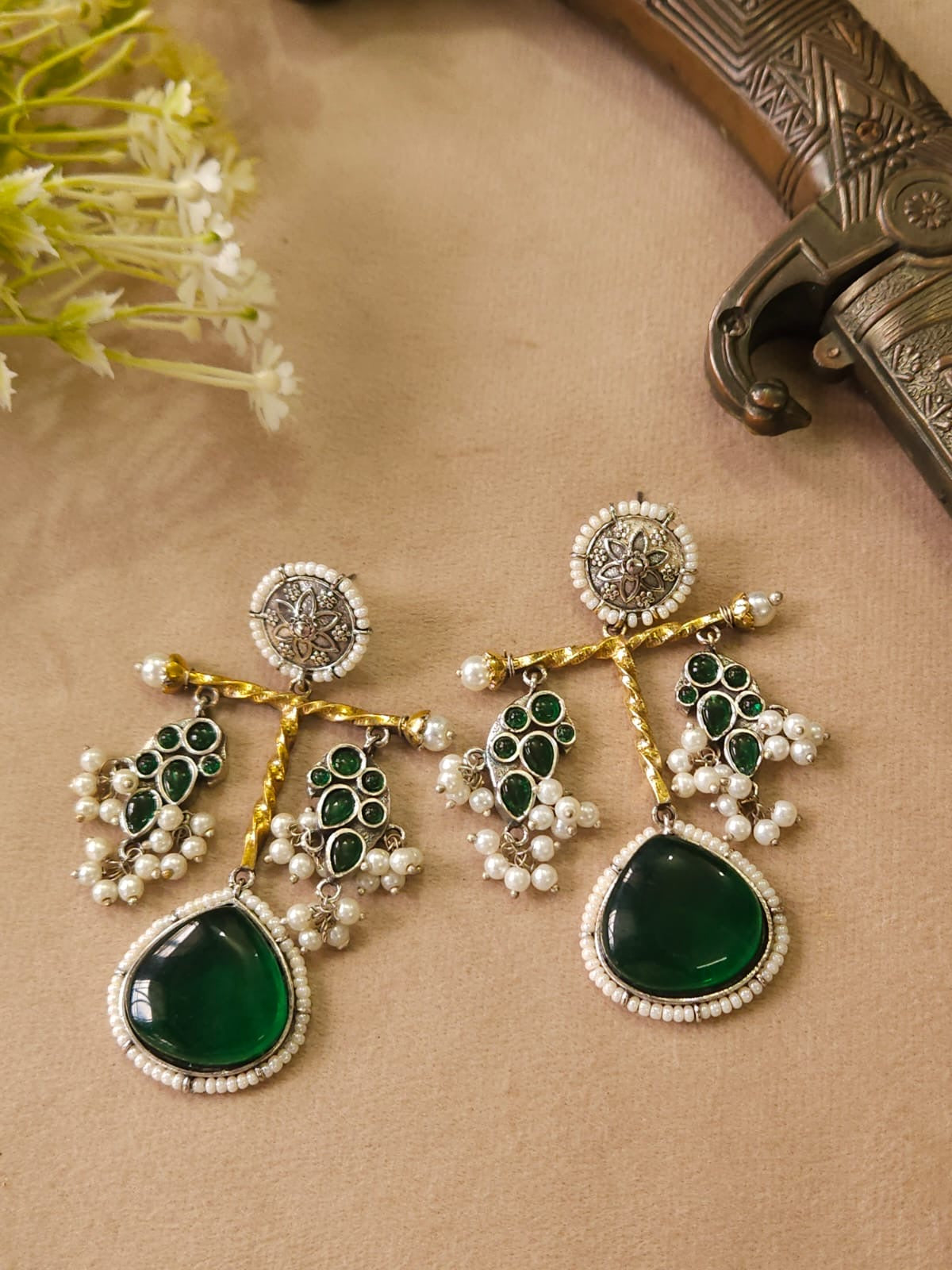 Premium Dual Tone Peacock Monalisa Stone