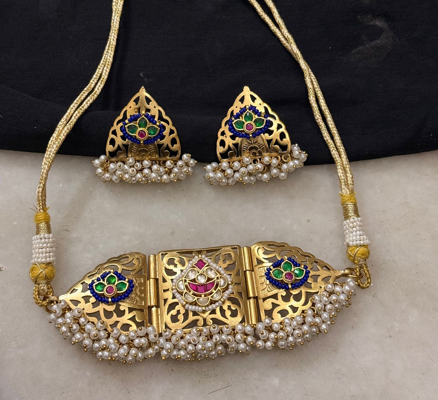 Pure Brass Handcrafted Jewellery – Premium Monalisa, Crystal & Pachi Kundan Work