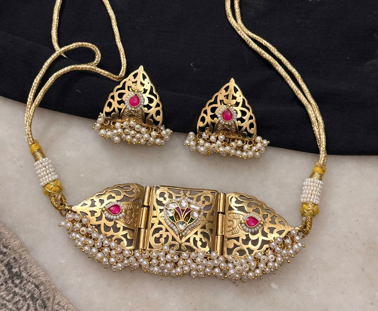 Pure Brass Handcrafted Jewellery – Premium Monalisa, Crystal & Pachi Kundan Work