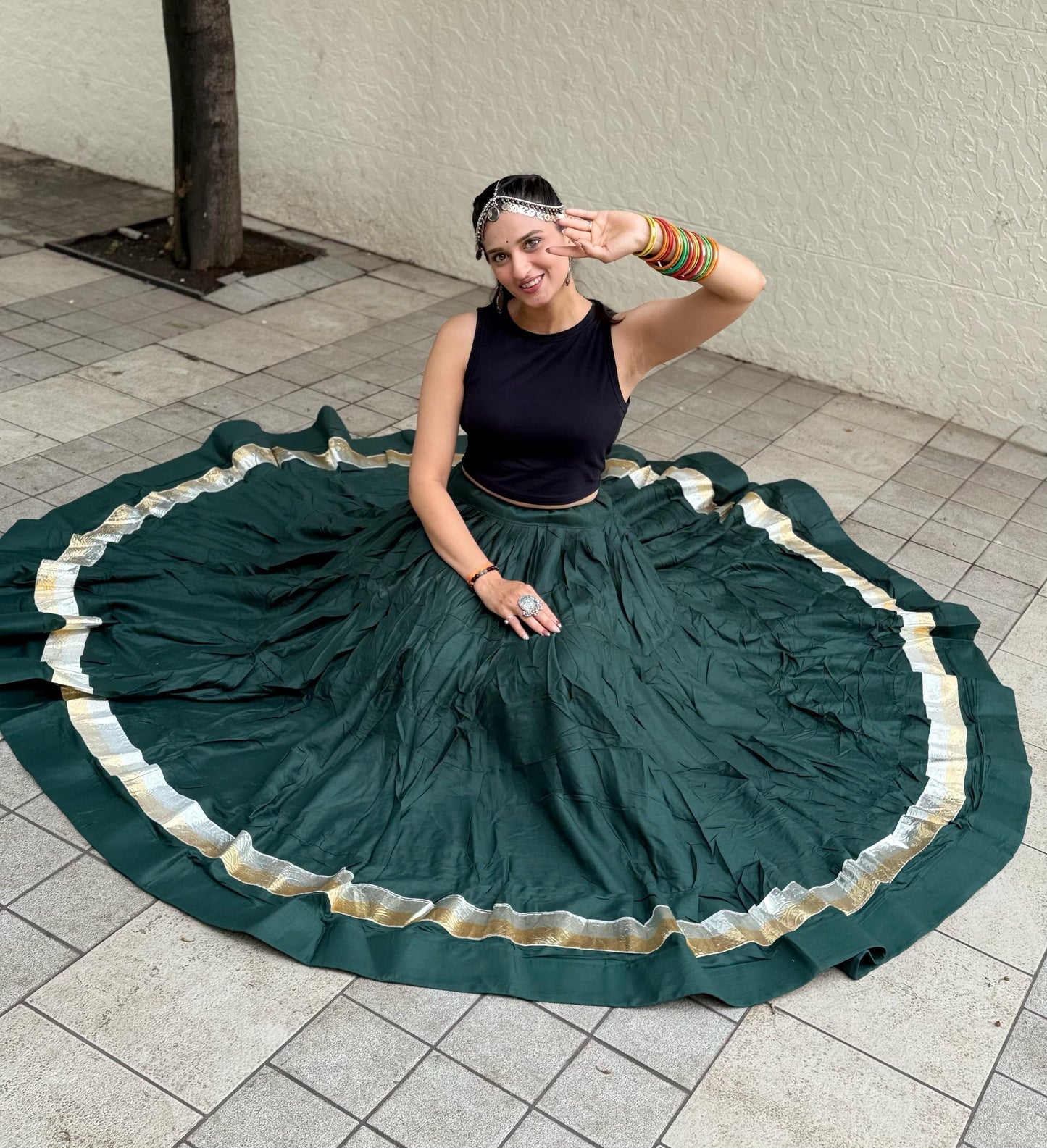 Reyon Cotton Chaniya Choli – Heavy Lapha Lace | 6+ M Flair | Matching Blouse