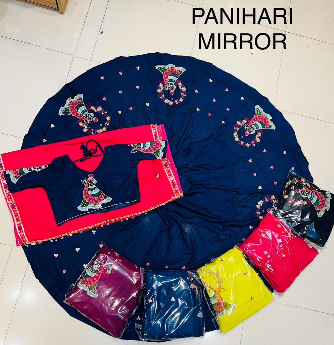Premium Gamthi Work Rayon Chaniya Choli with Heavy Dupatta – Navratri Special✨