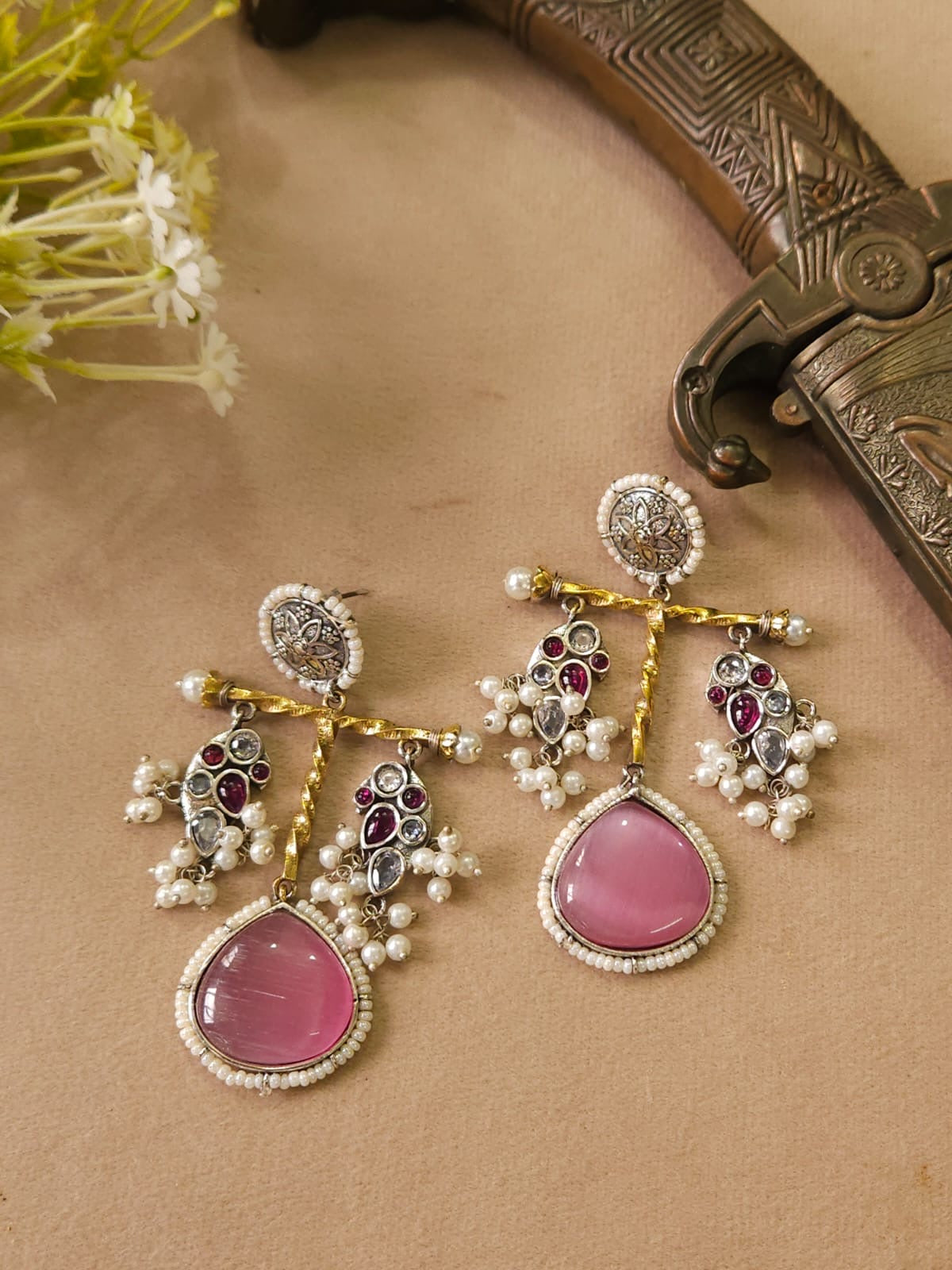 Premium Dual Tone Peacock Monalisa Stone