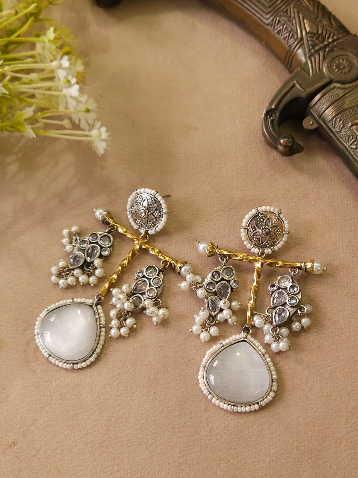 Premium Dual Tone Peacock Monalisa Stone