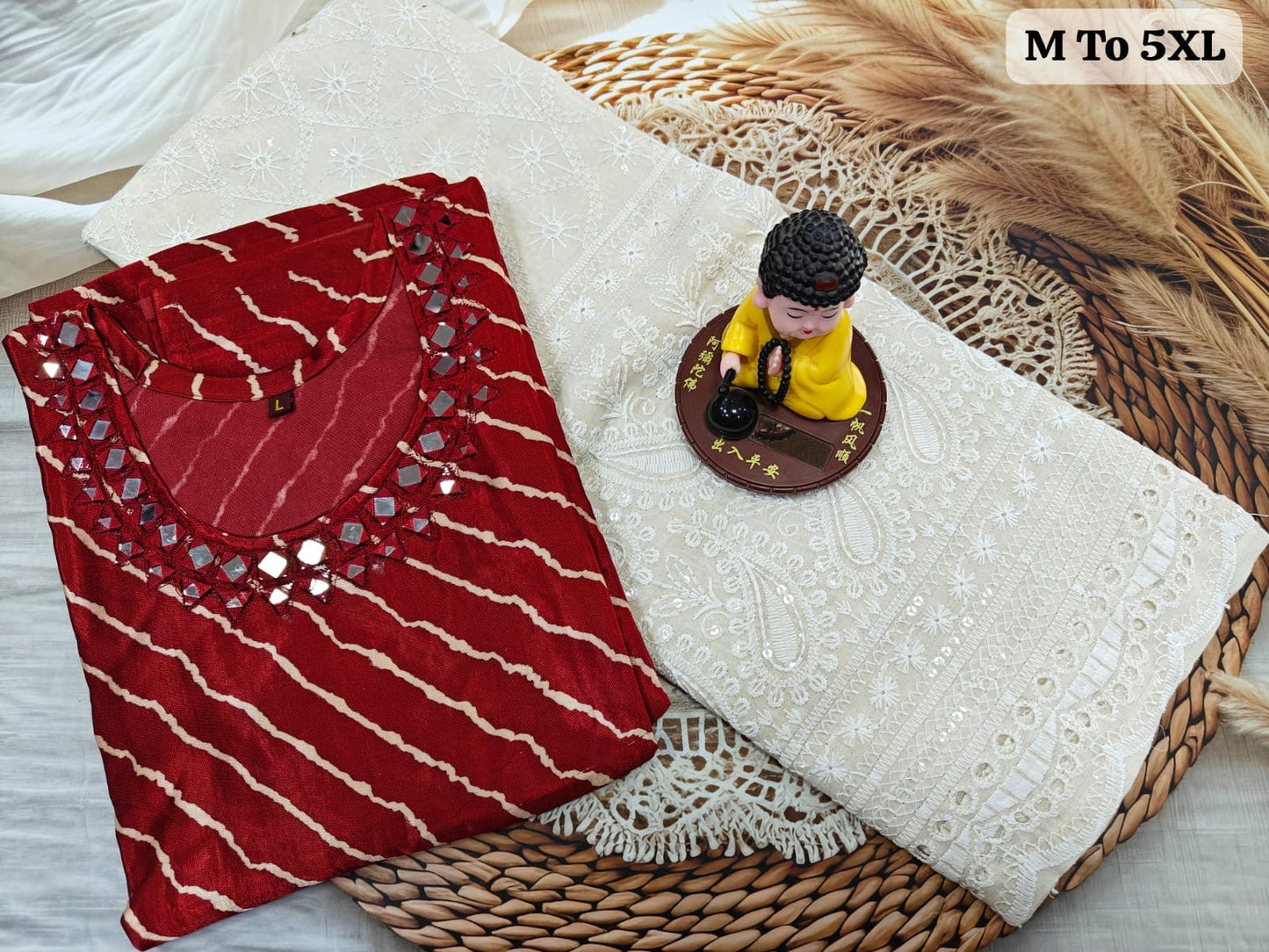 Pure Gaji Mashru Silk Kurti with Sequence Work Palazzo