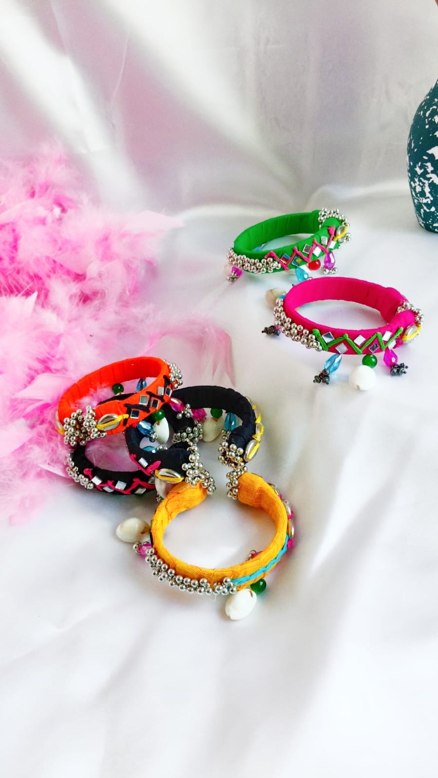 Handmade Adjustable Kada Bangles – Customizable in Your Favourite Colour