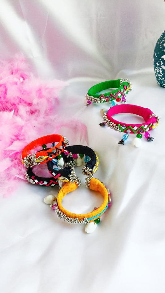 Handmade Adjustable Kada Bangles – Customizable in Your Favourite Colour