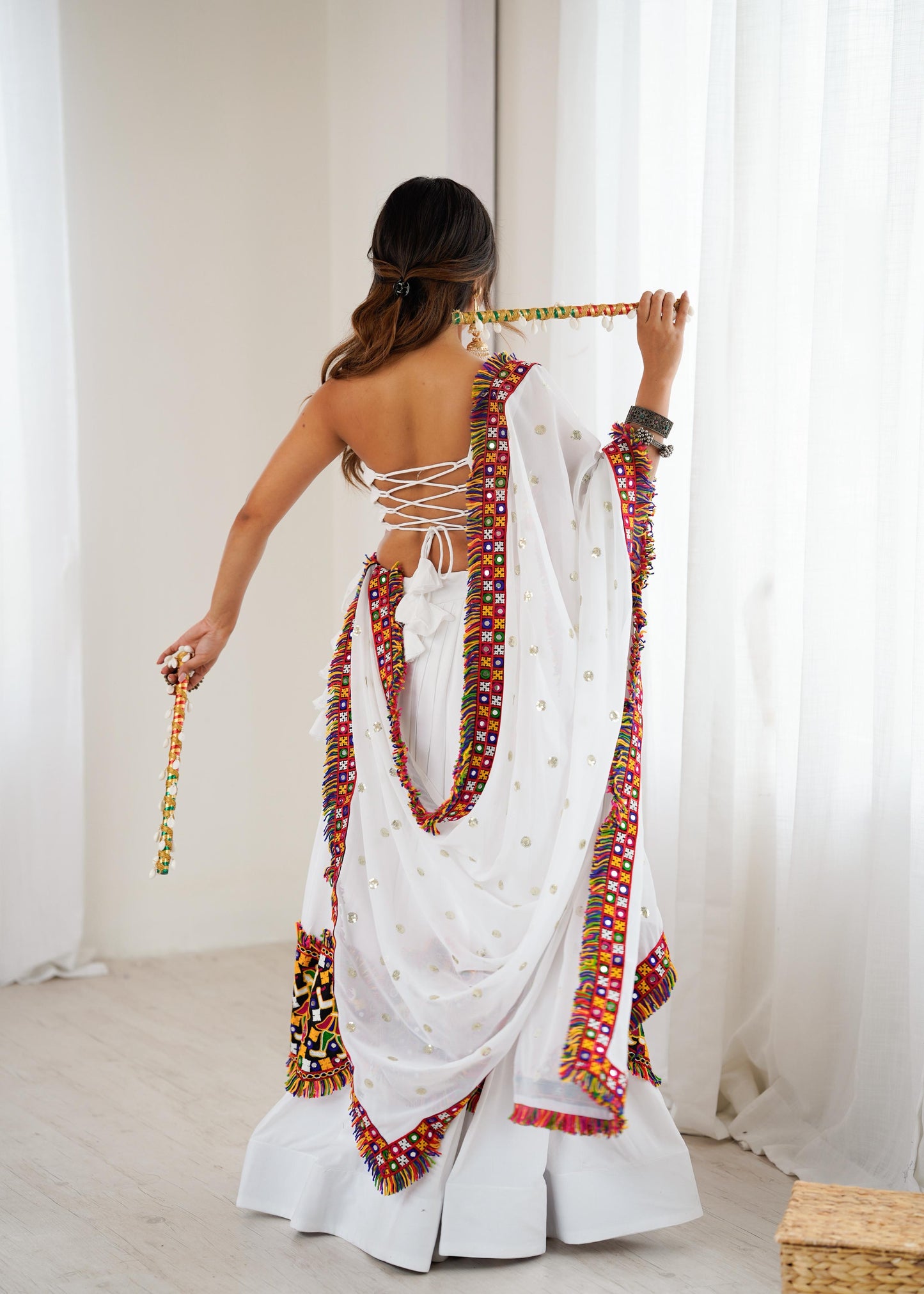 Boutique Heavy Rayon Lehenga with Real Mirror Gamthi Work – Ready to Wear Full-Stitched Set