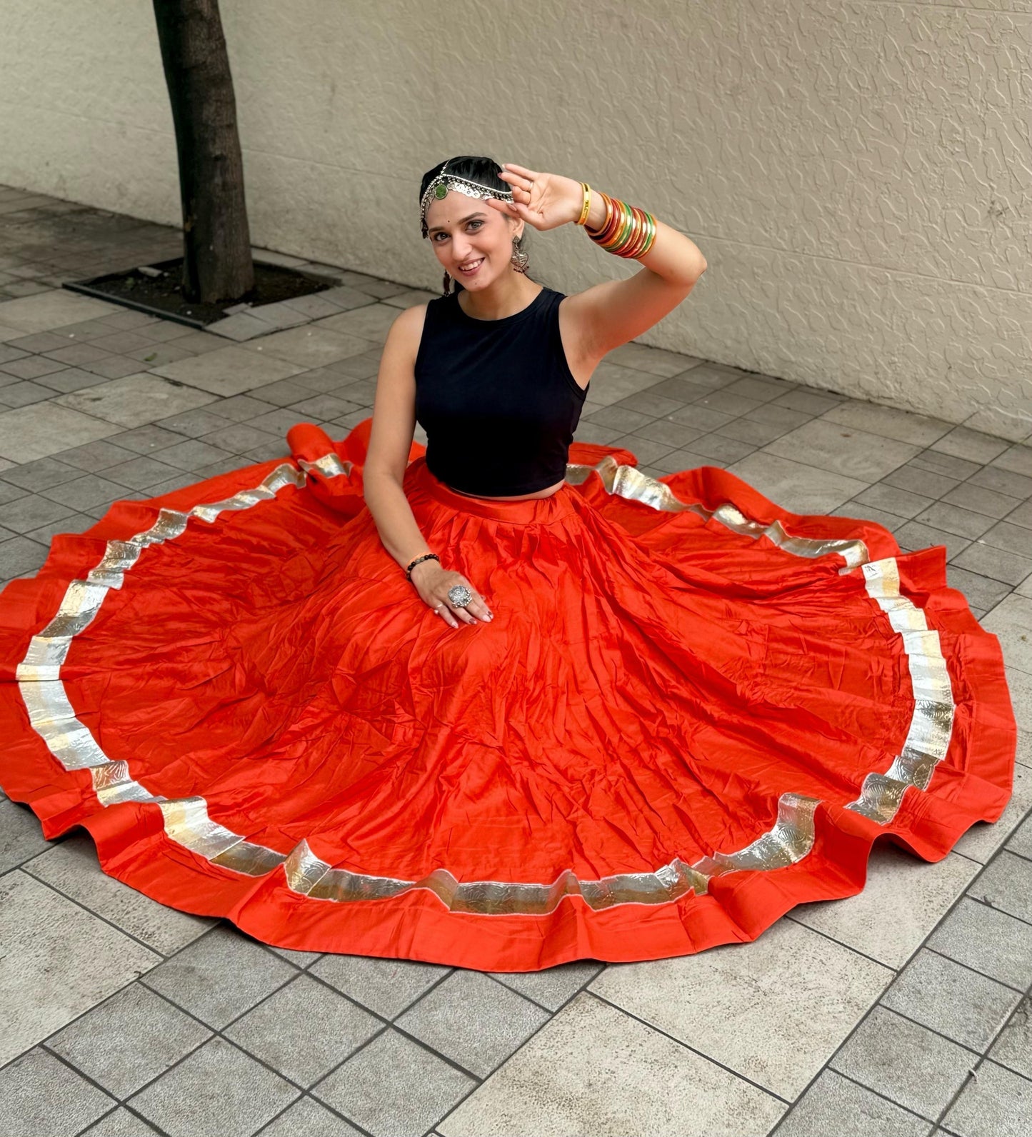 Reyon Cotton Chaniya Choli – Heavy Lapha Lace | 6+ M Flair | Matching Blouse