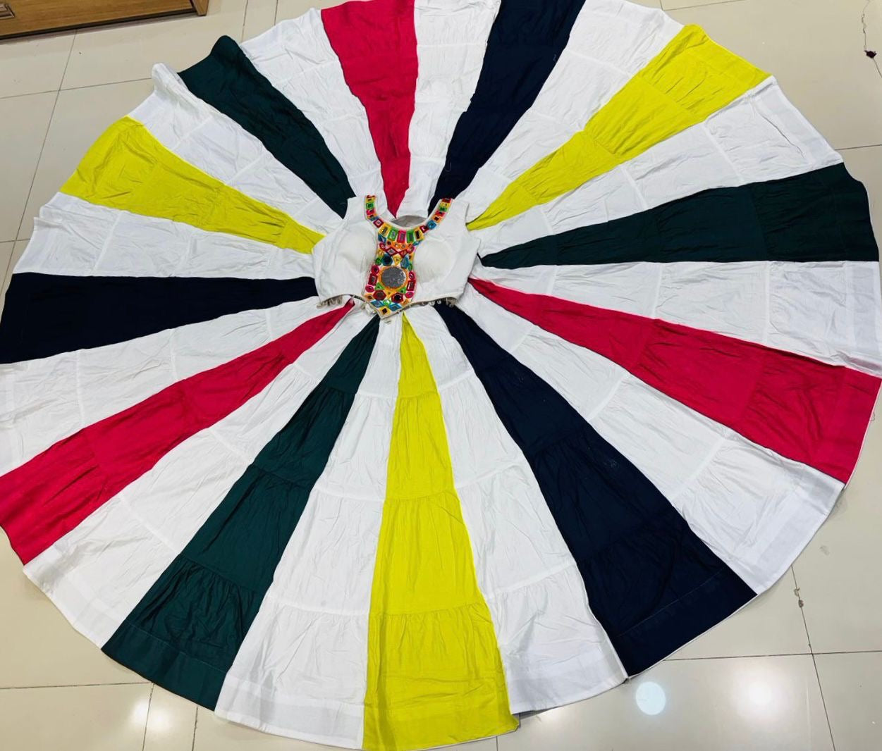 Real Mirror & Kodi Work Rayon Chaniya wit