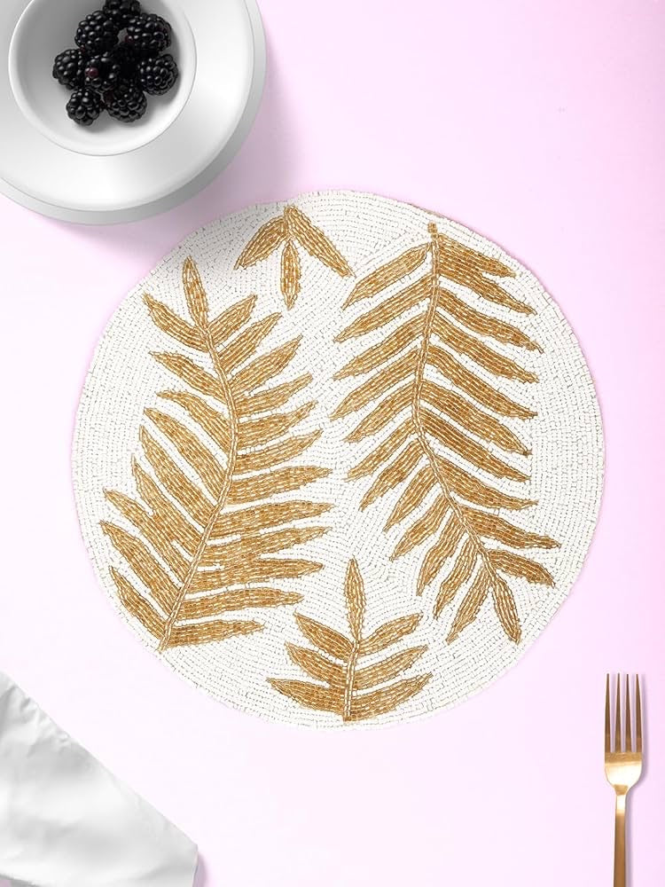 Luxury Beaded Table Mats – Handcrafted Elegant Dining Set
