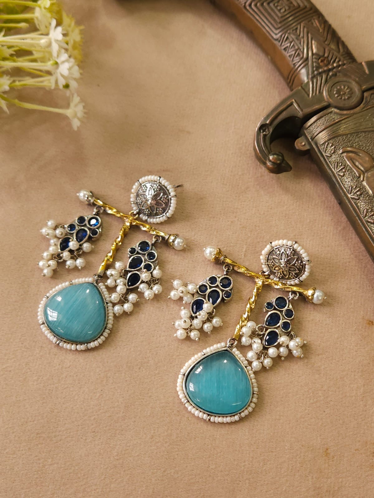 Premium Dual Tone Peacock Monalisa Stone